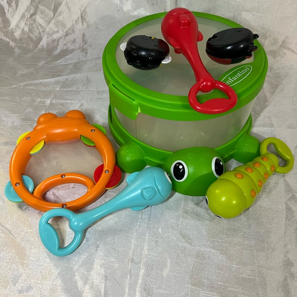 INFANTINO  COLORFUL TURTLE COVER BAND 6- PIECE PERCUSSION SET - Picture 6 of 11